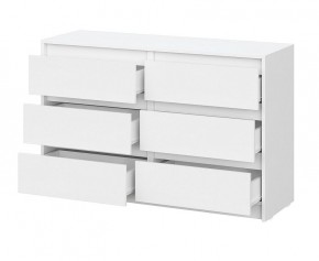 АЙДЕН КМ06-1200 Комод 6 ящиков (белый) в Тобольске - tobolsk.ok-mebel.com | фото 2