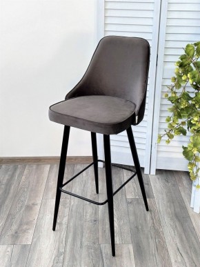 Барный стул NEPAL-BAR ГРАФИТ #14, велюр/ черный каркас (H=78cm) М-City в Тобольске - tobolsk.ok-mebel.com | фото 4