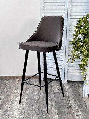 Барный стул NEPAL-BAR ГРАФИТ #14, велюр/ черный каркас (H=78cm) М-City в Тобольске - tobolsk.ok-mebel.com | фото 5