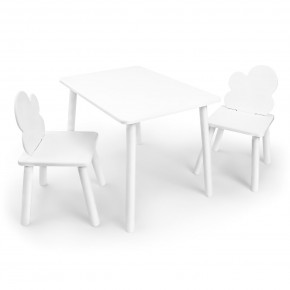 Детский комплект стол и два стула «Облачко» Rolti Baby (белый/белый, массив березы/мдф) в Тобольске - tobolsk.ok-mebel.com | фото