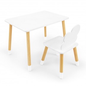 Детский комплект стол и стул «Облачко» Rolti Baby (белый/береза, массив березы/мдф) в Тобольске - tobolsk.ok-mebel.com | фото