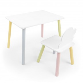 Детский комплект стол и стул «Облачко» Rolti Baby (белый/цветной, массив березы/мдф) в Тобольске - tobolsk.ok-mebel.com | фото