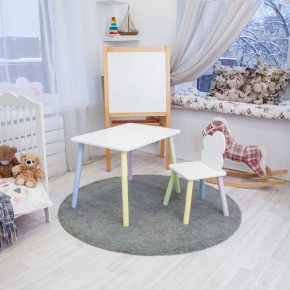 Детский комплект стол и стул «Облачко» Rolti Baby (белый/цветной, массив березы/мдф) в Тобольске - tobolsk.ok-mebel.com | фото 2