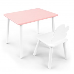 Детский комплект стол и стул «Облачко» Rolti Baby (розовый/белый, массив березы/мдф) в Тобольске - tobolsk.ok-mebel.com | фото 1