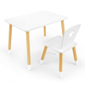 Детский комплект стол и стул «Звезда» Rolti Baby (белый/береза, массив березы/мдф) в Тобольске - tobolsk.ok-mebel.com | фото 1