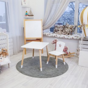 Детский комплект стол и стул «Звезда» Rolti Baby (белый/береза, массив березы/мдф) в Тобольске - tobolsk.ok-mebel.com | фото 3
