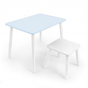 Детский комплект стол и табурет Rolti Baby (голубая столешница/белое сиденье/белые ножки) в Тобольске - tobolsk.ok-mebel.com | фото