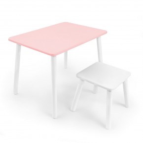 Детский комплект стол и табурет Rolti Baby (розовая столешница/белое сиденье/белые ножки) в Тобольске - tobolsk.ok-mebel.com | фото