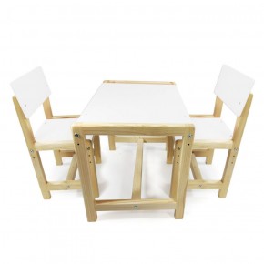 Детский растущий комплект стол и два стула  Я САМ "Лофт" (Белый, Сосна) в Тобольске - tobolsk.ok-mebel.com | фото