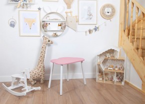 Детский стол Rolti Baby «Облачко»  (розовый/белый, массив березы/мдф) в Тобольске - tobolsk.ok-mebel.com | фото 1