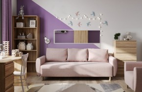 Диван-кровать Тулисия светло-розовый, ткань рогожка в Тобольске - tobolsk.ok-mebel.com | фото