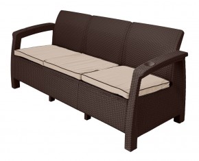 Диван Yalta Premium Sofa 3 Set (Ялта) шоколадный (+подушки под спину) в Тобольске - tobolsk.ok-mebel.com | фото 1