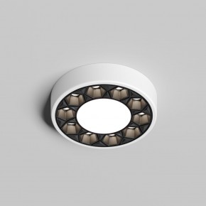 DK2440-WB Встраиваемый светильник DUAL 5+5 Вт, LED 4000K, IP 20, d90mm, белый/черный, алюминий/акрил в Тобольске - tobolsk.ok-mebel.com | фото