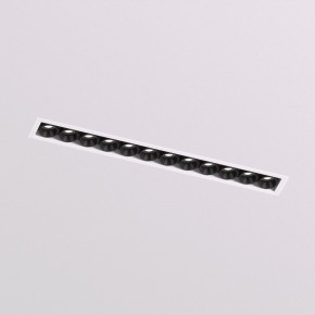 DK2532-WB Встраиваемый светильник SPACE со светодиодом под шпатлевку L240mm 220V 20W 38° 4000К IP20 белый/черный алюминий в Тобольске - tobolsk.ok-mebel.com | фото