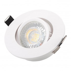 DK3020-WH Встраиваемый светильник, IP 20, 10 Вт, GU5.3, LED, белый, пластик в Тобольске - tobolsk.ok-mebel.com | фото 2
