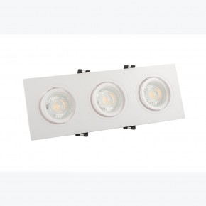 DK3023-WH Встраиваемый светильник, IP 20, 10 Вт, GU5.3, LED, белый, пластик в Тобольске - tobolsk.ok-mebel.com | фото 2