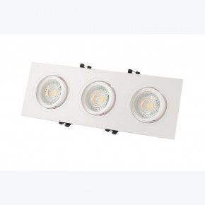 DK3023-WH Встраиваемый светильник, IP 20, 10 Вт, GU5.3, LED, белый, пластик в Тобольске - tobolsk.ok-mebel.com | фото 3