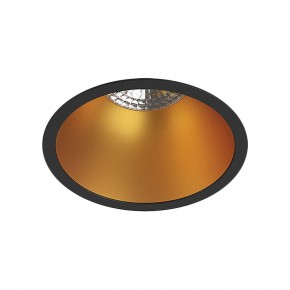 DK3026-BG Встраиваемый светильник, IP 20, 10 Вт, GU5.3, LED, черный/золотой, пластик в Тобольске - tobolsk.ok-mebel.com | фото