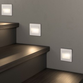 DK3050-WH Светильник встраиваемый в стену, IP 20, LED 3000, 1 Вт, белый, пластик в Тобольске - tobolsk.ok-mebel.com | фото 6