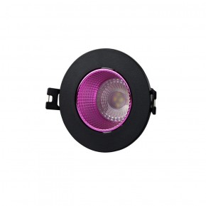 DK3061-BK+PI Встраиваемый светильник, IP 20, 10 Вт, GU5.3, LED, черный/розовый, пластик в Тобольске - tobolsk.ok-mebel.com | фото 1