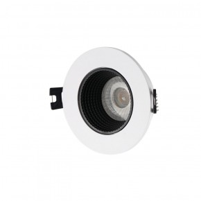 DK3061-WH+BK Встраиваемый светильник, IP 20, 10 Вт, GU5.3, LED, белый/черный, пластик в Тобольске - tobolsk.ok-mebel.com | фото
