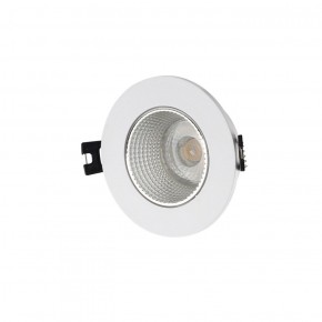 DK3061-WH+CH Встраиваемый светильник, IP 20, 10 Вт, GU5.3, LED, белый/хром, пластик в Тобольске - tobolsk.ok-mebel.com | фото