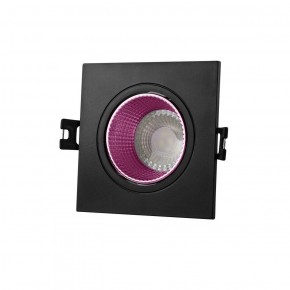 DK3071-BK+PI Встраиваемый светильник, IP 20, 10 Вт, GU5.3, LED, черный/розовый, пластик в Тобольске - tobolsk.ok-mebel.com | фото