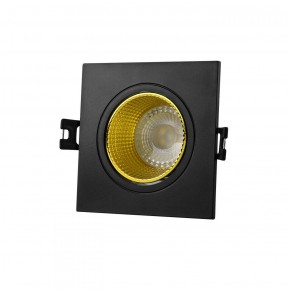 DK3071-BK+YE Встраиваемый светильник, IP 20, 10 Вт, GU5.3, LED, черный/желтый, пластик в Тобольске - tobolsk.ok-mebel.com | фото 1