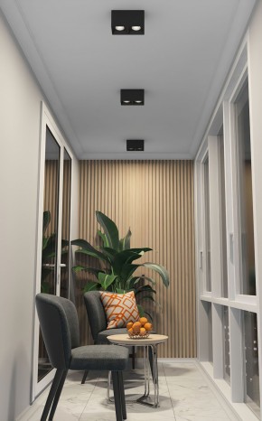 DK3085-BK+CH Светильник накладной IP 20, 10 Вт, GU5.3, LED, черный/хром, пластик в Тобольске - tobolsk.ok-mebel.com | фото 2