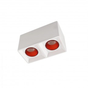 DK3085-WH+RD Светильник накладной IP 20, 10 Вт, GU5.3, LED, белый/красный, пластик в Тобольске - tobolsk.ok-mebel.com | фото