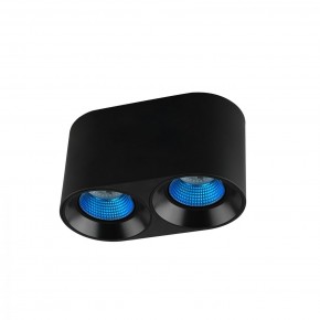 DK3096-BK+CY Светильник накладной IP 20, 10 Вт, GU5.3, LED, черный/голубой, пластик в Тобольске - tobolsk.ok-mebel.com | фото