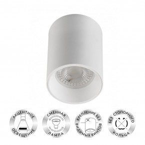 DK3110-WH Светильник накладной IP 20, 10 Вт, GU5.3, LED, белый, пластик в Тобольске - tobolsk.ok-mebel.com | фото