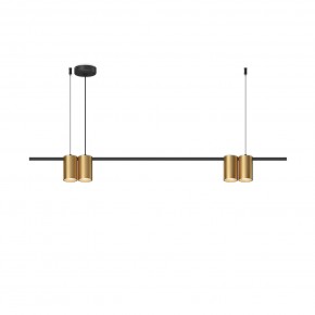 DK4061-BK+SG Подвесной светильник ORBIT, IP20, 4xGU10 LED до 15 Вт, черный + сатинированное золото, алюминий в Тобольске - tobolsk.ok-mebel.com | фото 3