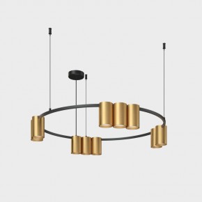 DK4065-BK+SG Подвесной светильник ORBIT , IP20, 10xGU10 LED до 15 Вт, черный + сатинированное золото, алюминий в Тобольске - tobolsk.ok-mebel.com | фото 2