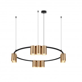 DK4065-BK+SG Подвесной светильник ORBIT , IP20, 10xGU10 LED до 15 Вт, черный + сатинированное золото, алюминий в Тобольске - tobolsk.ok-mebel.com | фото 3