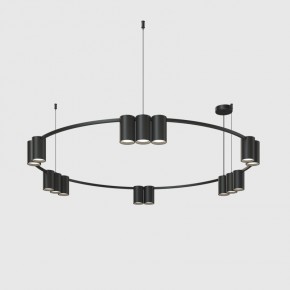 DK4067-BK Подвесной светильник ORBIT, IP20, 15xGU10 LED до 15 Вт, черный матовый, алюминий в Тобольске - tobolsk.ok-mebel.com | фото
