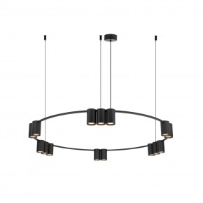 DK4067-BK Подвесной светильник ORBIT, IP20, 15xGU10 LED до 15 Вт, черный матовый, алюминий в Тобольске - tobolsk.ok-mebel.com | фото 3