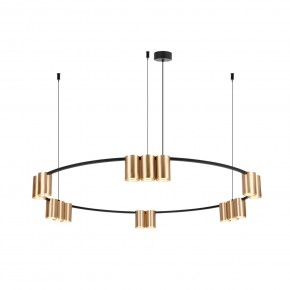 DK4067-BK+SG Подвесной светильник ORBIT, IP20, 15xGU10 LED, до 15 Вт, черный + сатинированное золото, алюминий в Тобольске - tobolsk.ok-mebel.com | фото 3