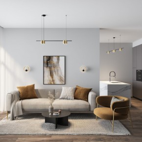 DK5060-BK+SG Бра ORBIT, IP20, 3000К, LED, 10 Вт, черный + сатинированное золото, алюминий в Тобольске - tobolsk.ok-mebel.com | фото 5
