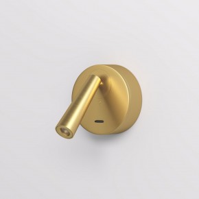DK5072-SB Бра SHINE WALL со светодиодом, D104*H68, IP20, 3000К, 3W, RA?90, сатинированная латунь, алюминий в Тобольске - tobolsk.ok-mebel.com | фото 2