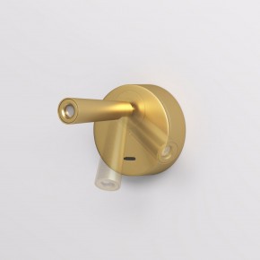 DK5072-SB Бра SHINE WALL со светодиодом, D104*H68, IP20, 3000К, 3W, RA?90, сатинированная латунь, алюминий в Тобольске - tobolsk.ok-mebel.com | фото 3