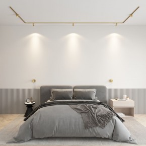 DK5072-SB Бра SHINE WALL со светодиодом, D104*H68, IP20, 3000К, 3W, RA?90, сатинированная латунь, алюминий в Тобольске - tobolsk.ok-mebel.com | фото 4