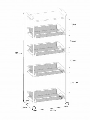 Э 443 ГР Этажерка "Ладья 25КС" Графит в Тобольске - tobolsk.ok-mebel.com | фото 2