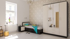 Фиеста Кровать 0900, цвет венге/дуб лоредо, ШхГхВ 93,5х203,5х80 см., сп.м. 900х2000 мм., без матраса, основание есть в Тобольске - tobolsk.ok-mebel.com | фото 5