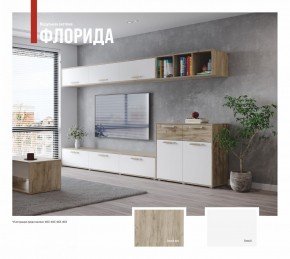 ФЛОРИДА Гостиная (модульная) дуб серый/белый в Тобольске - tobolsk.ok-mebel.com | фото