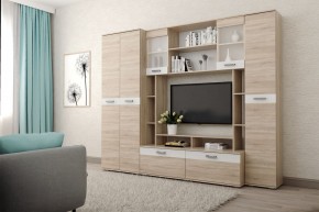 Гостиная Белла (Дуб Сонома/Белый глянец) в Тобольске - tobolsk.ok-mebel.com | фото