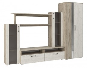 Гостиная Эмма (Дуб Крафт серый/белый) в Тобольске - tobolsk.ok-mebel.com | фото 2