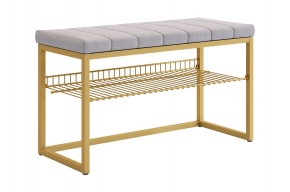КЛАССНАЯ 2 Обувница (золото/оникс (велюр)​​​​​​​) в Тобольске - tobolsk.ok-mebel.com | фото