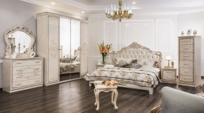 Комод 4 ящика с Зеркалом ППУ (крем) коллекция Патрисия в Тобольске - tobolsk.ok-mebel.com | фото 5