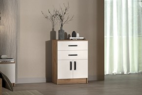 Комод Эконом (Дуб крафт золотой/Белый текстурный) в Тобольске - tobolsk.ok-mebel.com | фото 3
